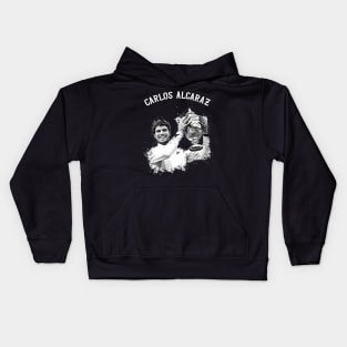 Carlos Alcaraz Winning Trophy Kids Hoodie